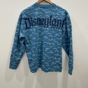 Disneyland Resort small unisex Lilo & Stitch Blue Crewneck T-shirt Jersey spirit